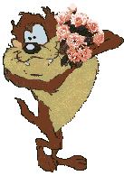 [ Image: Taz with roses for lil Deb ]
