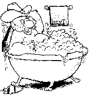 rub-a-dubdub, lazyT in a tub